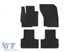 Specific rubber mats suitable for Citroen C4 Aircross, Peugeot 4008 2012-2017, Mitsubishi ASX after 2010, 4-piece set, black color - ABFMC6018669