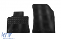 Specific rubber mats suitable for Citroen C4 Picasso after 2013, 5 seats, 4-piece set, black color-image-6228508