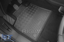 Specific rubber mats suitable for Citroen C4 Picasso after 2013, 5 seats, 4-piece set, black color-image-6228510