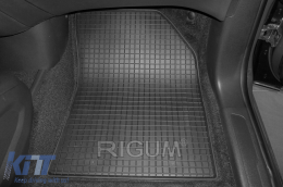 Specific rubber mats suitable for Citroen C4 Picasso after 2013, 5 seats, 4-piece set, black color-image-6228511