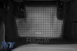 Specific rubber mats suitable for Citroen C4 2010-2018, DS4 2010-2018, 4-piece set, black color-image-6248325