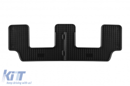 Specific rubber mats suitable for Citroen C4 Picasso after 2013, third row, 2-piece set, black color-image-6248328