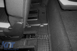 Specific rubber mats suitable for Citroen C4 Picasso after 2013, third row, 2-piece set, black color-image-6248329