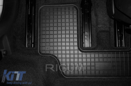 Specific rubber mats suitable for Citroen C4 Picasso after 2013, third row, 2-piece set, black color-image-6248330