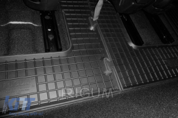 Specific rubber mats suitable for Citroen C4 Picasso after 2013, third row, 2-piece set, black color-image-6248331