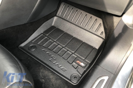 Specific rubber mats suitable for Citroen C5 II 2008-2017 from Frogum 3D ProLine series, 4-piece set, black color, with 24-month warranty-image-6221722
