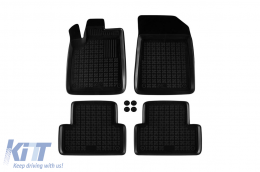Specific rubber mats suitable for Citroen C5 2001-2008, 4-piece set, black color - ABFMC6016210