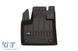 Specific rubber mats suitable for Citroen C5 Aircross after 2018, 4-piece set, black color, with 24-month warranty-image-6221550