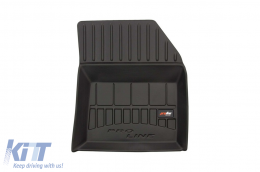 Specific rubber mats suitable for Citroen C5 Aircross after 2018, 4-piece set, black color, with 24-month warranty-image-6221551