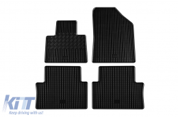 Specific rubber mats suitable for Citroen C5 2008-2017, 4-piece set, black color-image-6248345