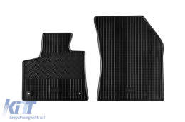 Specific rubber mats suitable for Citroen C5 Aircross after 2017, 4-piece set, black color-image-6249851
