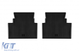 Specific rubber mats suitable for Citroen C5 Aircross after 2017, 4-piece set, black color-image-6249852