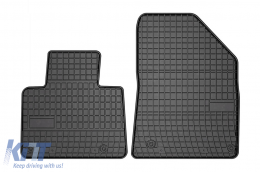 Specific rubber mats suitable for Citroen C5 Aircross after 2017, front, 2-piece set, black color - ABFMC6023996