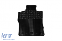 Specific rubber mats suitable for Citroen C5X, C5X PHEV after 2022, Peugeot 408, 408 PHEV after 2023, 4-piece set, black color-image-6229348