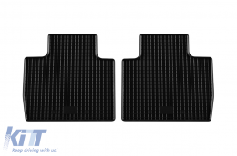 Specific rubber mats suitable for Citroen C5X, C5X PHEV after 2022, Peugeot 408, 408 PHEV after 2023, 4-piece set, black color-image-6229350