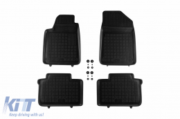 Specific rubber mats suitable for Citroen C6 2005-2012, 4-piece set, black color