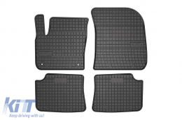 Specific rubber mats suitable for Citroen DS3 Crossback E-Tense after 2018, EV version, 4-piece set, black color - ABFMC6019302