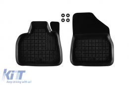 Specific rubber mats suitable for Citroen DS5 2011-2015, 4-piece set, black color-image-6214926