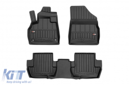 Specific rubber mats suitable for Citroen DS5 2011-2015 from Frogum 3D ProLine series, 4-piece set, black color, with 24-month warranty - ABFMC6017911