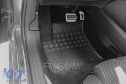 Specific rubber mats suitable for Citroen E-C4, Opel Mokka after 2021, Opel Corsa F, Peugeot E-208, Peugeot E-2008 after 2020, 4-piece set, black color-image-6249999