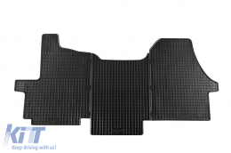 Specific rubber mats suitable for Citroen Jumper, Fiat Ducato, Peugeot Boxer after 2006, 3-piece set, black color-image-6228967