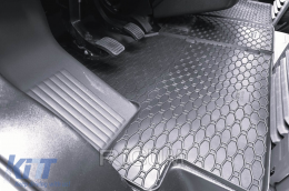 Specific rubber mats suitable for Citroen Jumper, Fiat Ducato, Opel Movano, Peugeot Boxer after 2022, Toyota Proace Max after 2024, 3 seats, 3-piece set, black color-image-6250176