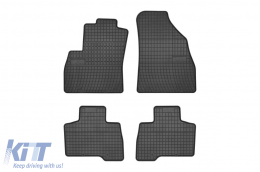 Specific rubber mats suitable for Citroen Nemo, Fiat Fiorino, Fiat Qubo, Peugeot Bipper after 2007, 5 seats, 4-piece set, black color from Frogum El Toro series.