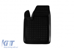Specific rubber mats suitable for Citroen Berlingo, Peugeot Partner 1996-2010, 3-piece set, black color-image-6214898