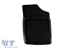 Specific rubber mats suitable for Citroen Berlingo, Peugeot Partner 1996-2010, 3-piece set, black color-image-6214899