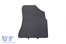 Specific rubber mats suitable for Citroen Berlingo, Peugeot Partner 2008-2018, 3-piece set, black color-image-6227751