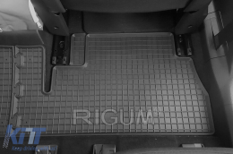 Specific rubber mats suitable for Citroen Berlingo, Peugeot Partner, Opel Combo after 2019, Toyota Proace after 2020, 5 seats, 4-piece set, black color-image-6229072