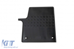 Specific rubber mats suitable for Citroen Spacetourer, Peugeot Traveller, Toyota Proace Verso with tunnel after 2016, Opel Zafira Life with tunnel after 2019, 2 seats, 4-piece set, black color-image-6229209