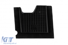 Specific rubber mats suitable for Citroen Spacetourer, Peugeot Traveller, Toyota Proace Verso with tunnel after 2016, Opel Zafira Life with tunnel after 2019, 2 seats, 4-piece set, black color-image-6229210