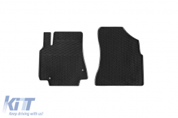 Specific rubber mats suitable for Citroen Berlingo II, Peugeot Partner 2008-2018, 2-piece set, black color - ABFMC6023413