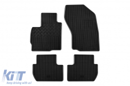 Specific rubber mats suitable for Citroen C-Crosser, Mitsubishi Outlander, Peugeot 4007 after 2007, Mitsubishi Outlander after 2015, 4-piece set, black color - ABFMC6023443