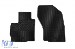 Specific rubber mats suitable for Citroen C-Crosser, Mitsubishi Outlander, Peugeot 4007 after 2007, Mitsubishi Outlander after 2015, 4-piece set, black color-image-6248350