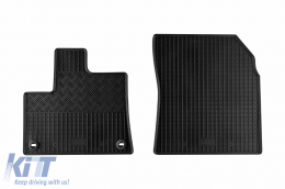 Specific rubber mats suitable for Citroen Berlingo, Peugeot Partner, Opel Combo after 2019, Toyota Proace after 2020, 2 seats, 2-piece set, black color - ABFMC6023714