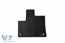 Specific rubber mats suitable for Citroen Berlingo, Peugeot Partner, Opel Combo after 2019, Toyota Proace after 2020, 2 seats, 2-piece set, black color-image-6249803