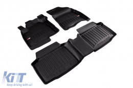 Specific rubber mats suitable for Dacia Bigster AWD, mild hybrid, after 2024, 3-piece set, black color, with 24-month warranty-image-6224382