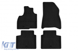Specific rubber mats suitable for Dacia Bigster MHEV, LPG after 2025, 4-piece set, black color-image-6229616