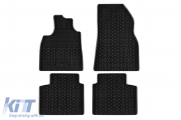 Specific rubber mats suitable for Dacia Bigster HEV after 2025, 4-piece set, black color-image-6229626