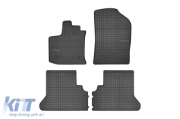 Specific rubber mats suitable for Dacia Dokker after 2013, 4-piece set, black color-image-6231259