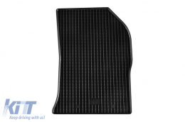 Specific rubber mats suitable for Dacia Dokker after 2013, 2 seats, 2-piece set, black color-image-6249198
