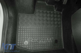 Specific rubber mats suitable for Dacia Dokker after 2013, 2 seats, 2-piece set, black color-image-6249199