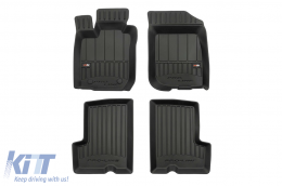 image-56-Specific rubber mats suitable for Dacia Duster I 2010-2018 from Frogum 3D ProLine series, 4-piece set, black color, with 24-month warranty