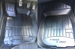 Specific rubber mats suitable for Dacia Duster I 2010-2018 from Frogum 3D ProLine series, 4-piece set, black color, with 24-month warranty-image-6220735