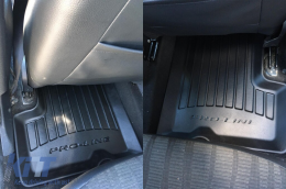 Specific rubber mats suitable for Dacia Duster I 2010-2018 from Frogum 3D ProLine series, 4-piece set, black color, with 24-month warranty-image-6220736