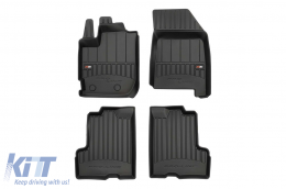 image-70-Specific rubber mats suitable for Dacia Duster II 2017-2021 from Frogum 3D ProLine series, 4-piece set, black color, with 24-month warranty