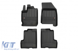 Specific rubber mats suitable for Dacia Duster II 2017-2021 from Frogum 3D ProLine series, 4-piece set, black color, with 24-month warranty-image-6221461