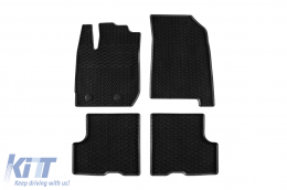 image-5-Specific rubber mats suitable for Dacia Duster II after 2018, 4-piece set, black color